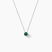 Collier Solitaire Argent Blanc Rio Santa Teresa Oxyde De Zirconium