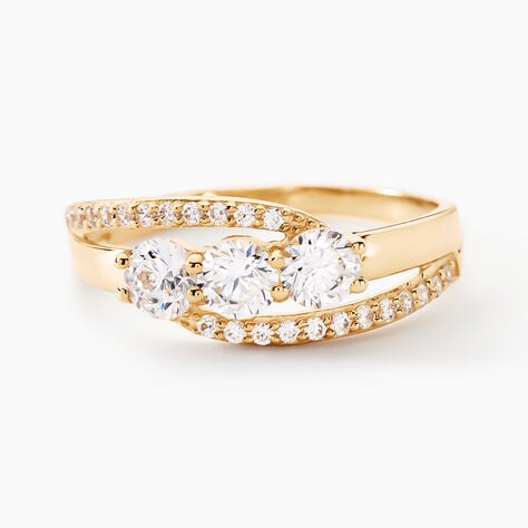 Bague Comete Or Jaune Oxyde De Zirconium - Bagues fiançailles Femme | Marc Orian