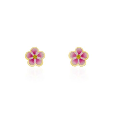 Boucles D'oreilles Puces Syna Fleur Or Jaune - Puces Enfant | Marc Orian