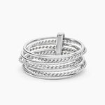 Bague Afiwa Argent Blanc - Bijoux fantaisie Femme | Marc Orian