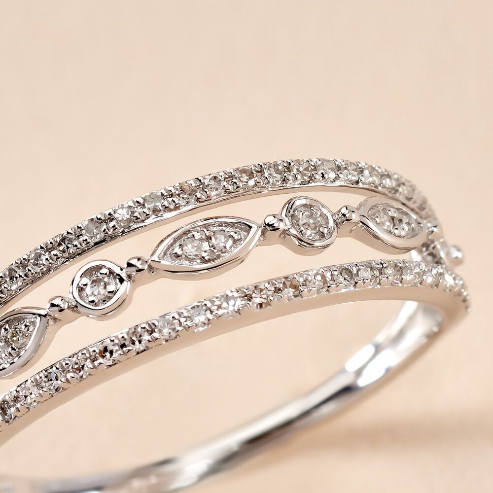 Bague Veca Or Blanc Diamant - Bagues pierres précieuses Femme | Marc Orian