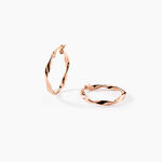 Cr&eacute;oles Argent Rose Alieno - Cr&eacute;oles Femme | Marc Orian