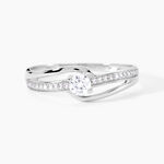 Bague Armelle Or Blanc Oxyde De Zirconium - Solitaires Femme | Marc Orian