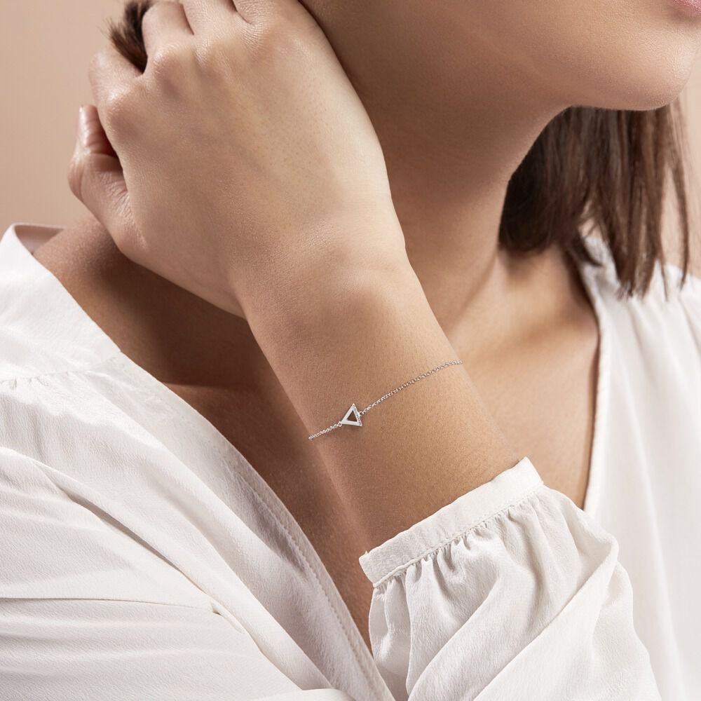 Bracelet Anna Argent Blanc Oxyde De Zirconium - Bracelets chaînes Femme | Marc Orian