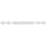 Bracelet Identit&eacute; Carrus Argent Blanc - Gourmettes Femme | Marc Orian