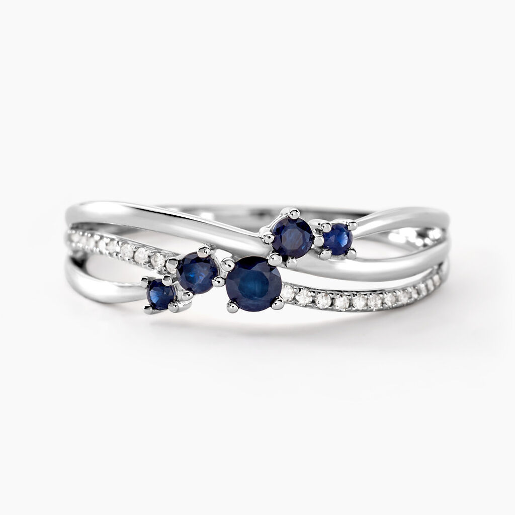 Bague Amarylis Or Blanc Saphir Diamant - Solitaires Femme | Marc Orian