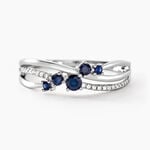 Bague Amarylis Or Blanc Saphir Diamant - Solitaires Femme | Marc Orian