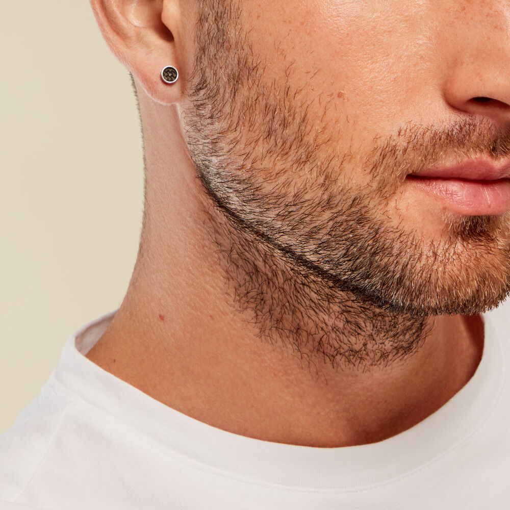 Boucles D'oreilles Puces Phebus Him Classique Acier Blanc - Puces Homme | Marc Orian