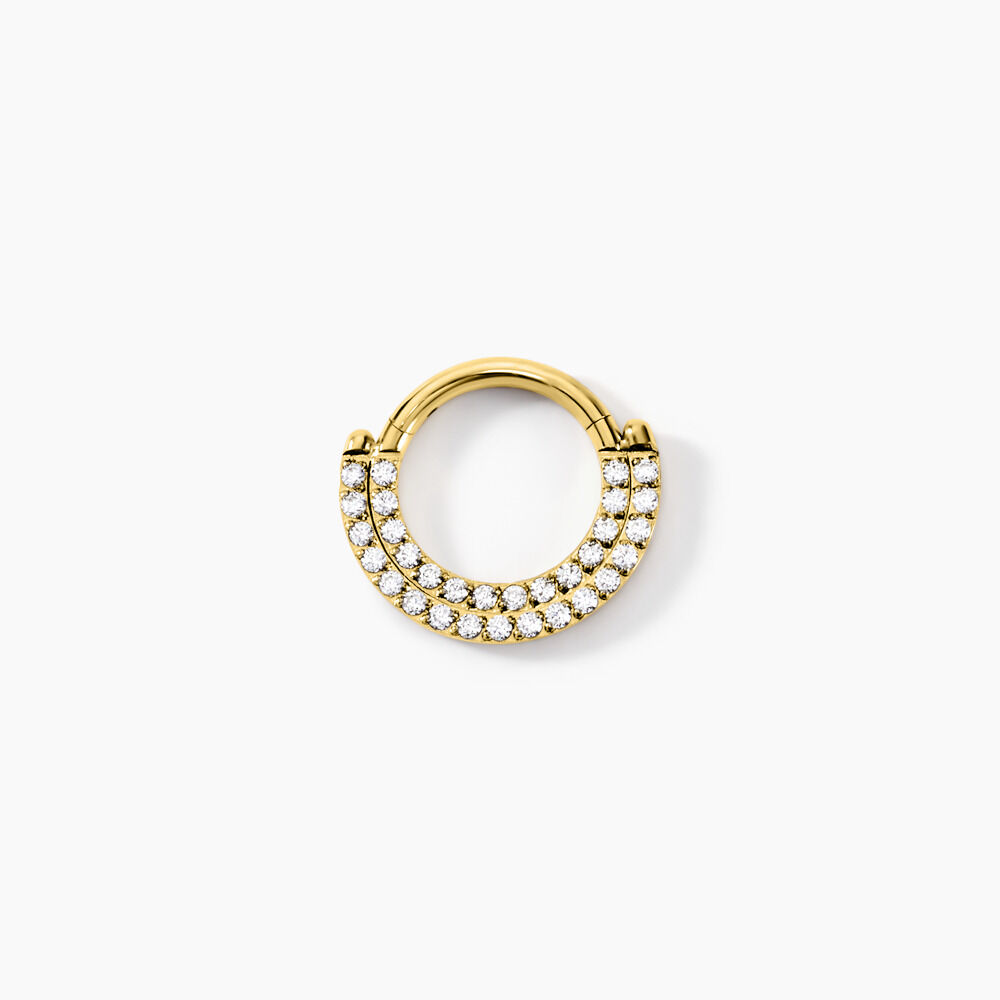 Piercing Septum Bettris Acier Jaune Oxyde De Zirconium - Bijoux fantaisie Femme | Marc Orian