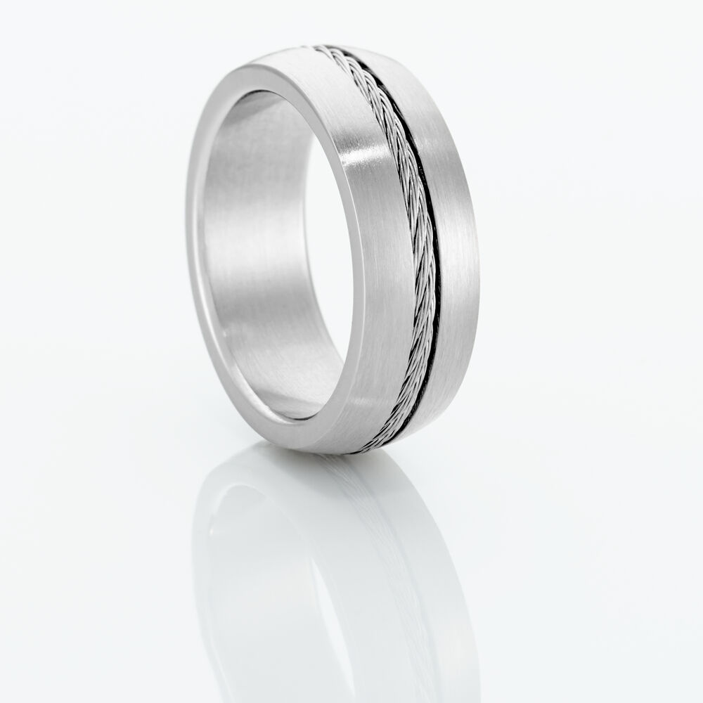 Bague Sam Acier Blanc - Bijoux fantaisie Homme | Marc Orian