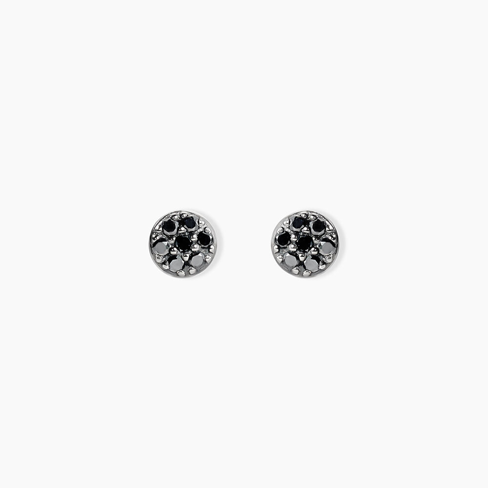 Boucles D'oreilles Puces Teani Or Blanc Diamant - Puces Femme | Marc Orian