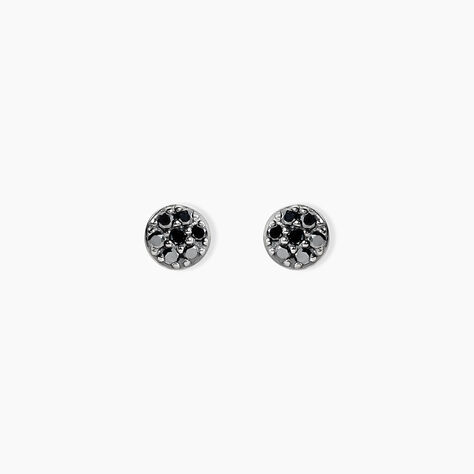 Boucles D'oreilles Puces Teani Or Blanc Diamant - Puces Femme | Marc Orian