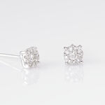 Boucles D'oreilles Puces Artemis Or Blanc Diamant - Puces Femme | Marc Orian