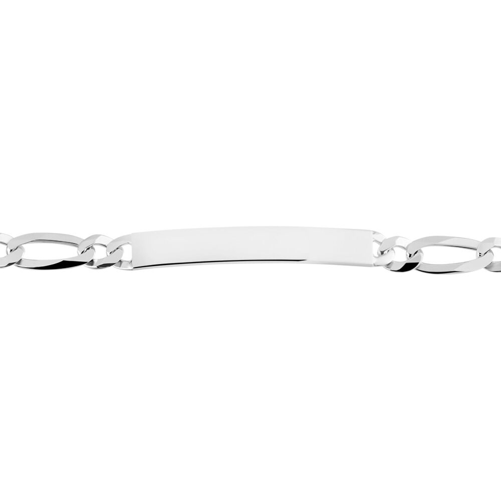 Bracelet Identité Argent Blanc Vivian - Gourmettes Homme | Marc Orian