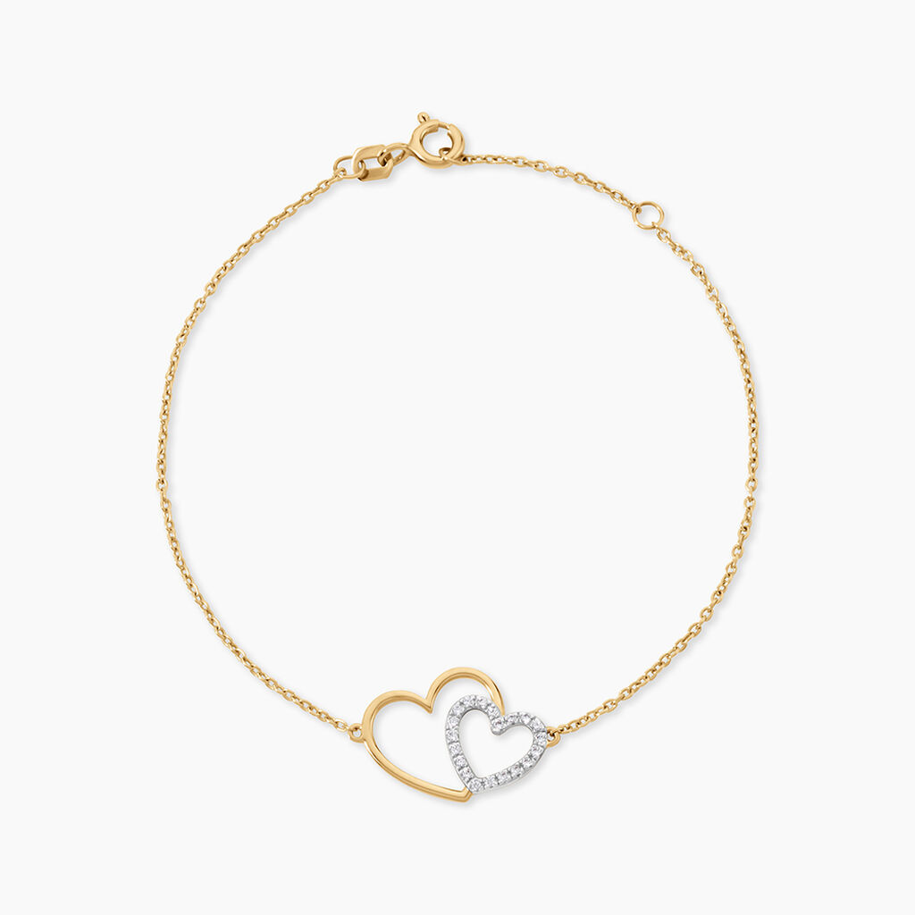 Bracelet Marineta Argent Dor&eacute; A L'Or 750/1000 Oxyde De Zirconium - Bracelets cha&icirc;nes  | Marc Orian