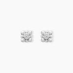 Boucles D'oreilles Puces Neorah Argent Blanc Oxyde De Zirconium - Puces Femme | Marc Orian