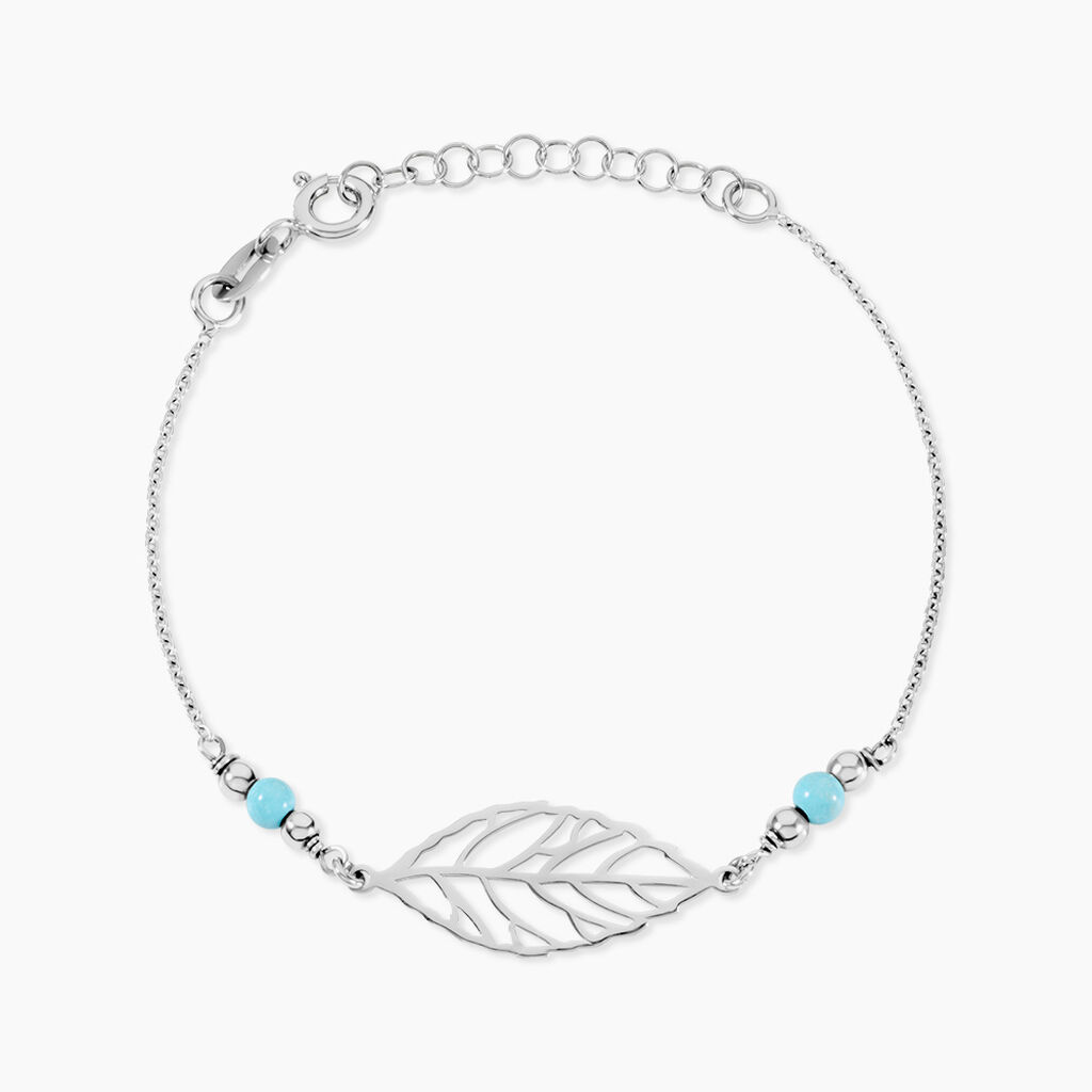 Bracelet Grethel Argent Blanc Turquoise - Bracelets fantaisie Femme | Marc Orian