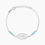 Bracelet Grethel Argent Blanc Turquoise - Bracelets fantaisie Femme | Marc Orian
