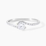 Bague Olly Or Blanc Oxyde De Zirconium - Solitaires Femme | Marc Orian