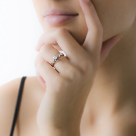 Bague Solitaire Tahyna Or Blanc Diamant - Bagues Solitaire Femme | Marc Orian