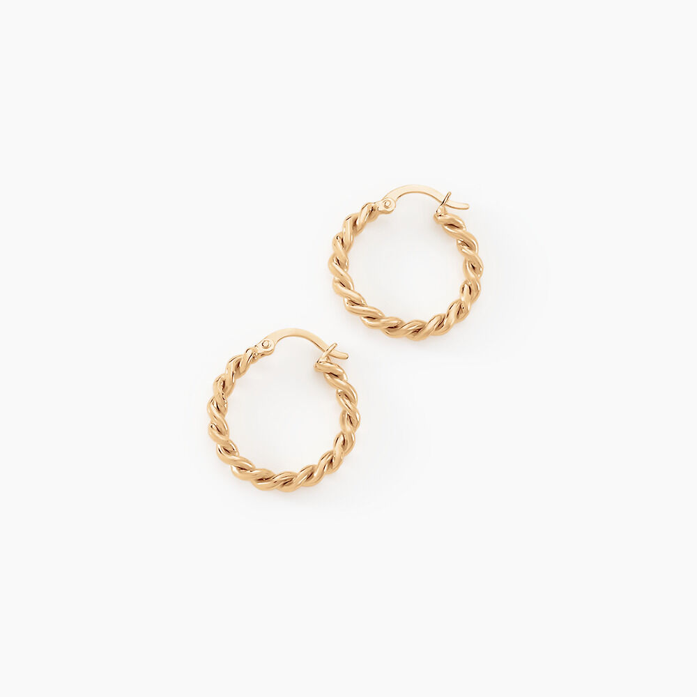 Cr&eacute;oles Plaqu&eacute; Or Jaune Isaiah - Cr&eacute;oles Femme | Marc Orian