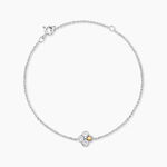 Bracelet Or Jaune Argent Blanc Oxyde De Zirconium - Bracelets cha&icirc;nes Femme | Marc Orian