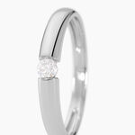 Bague Aretha Argent Blanc Diamant Synth&eacute;tique - Solitaires Femme | Marc Orian