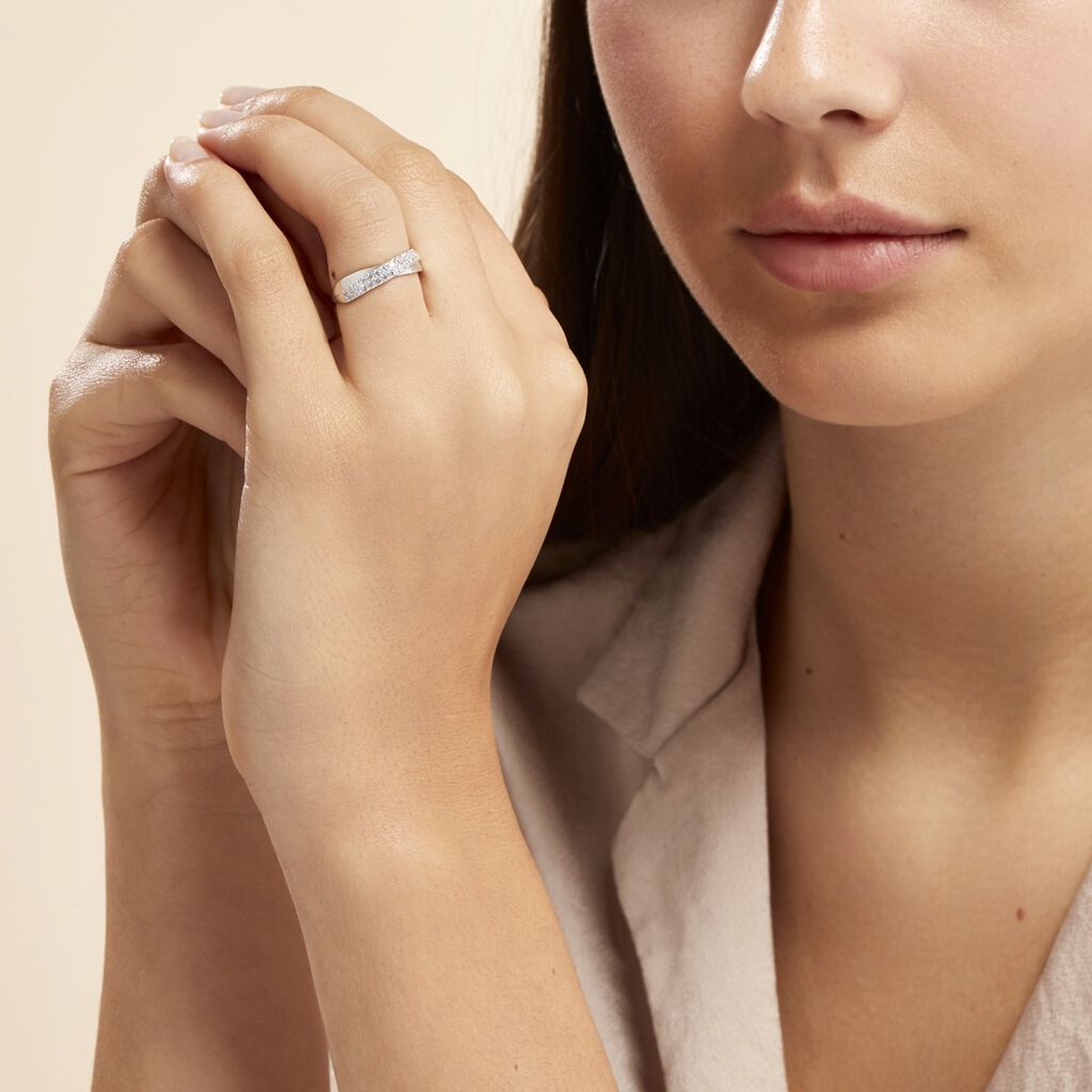 Bague Aglae Or Blanc Oxyde De Zirconium - Bagues Femme | Marc Orian