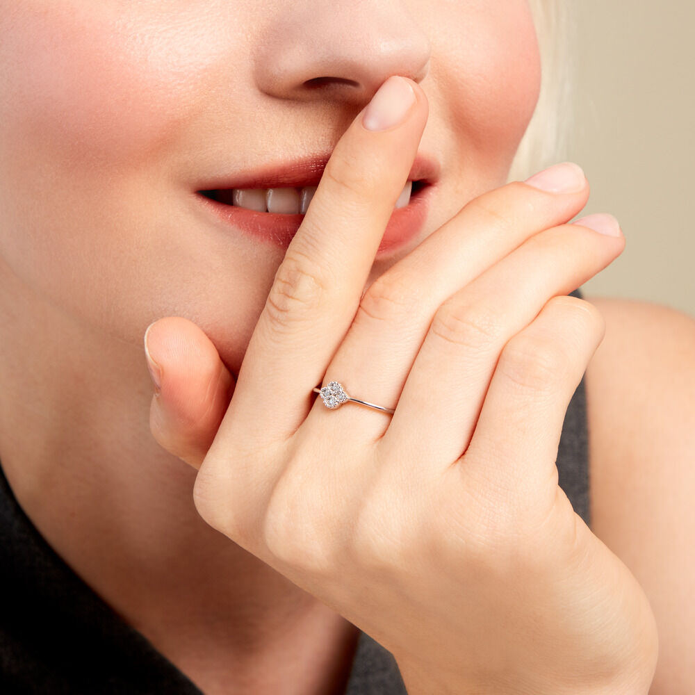 Bague Emmie Argent Blanc Oxyde De Zirconium - Bagues avec pierre Femme | Marc Orian