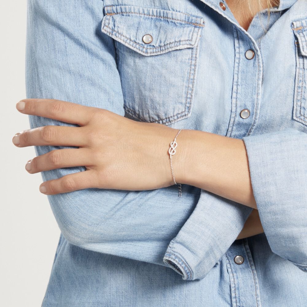 Bracelet Fiorine Argent Blanc Oxyde De Zirconium - Bracelets chaînes Femme | Marc Orian