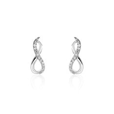 Boucles D'oreilles Puces Osanna Or Blanc Diamants - Clous d'oreilles Femme | Marc Orian