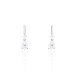 Boucles D'oreilles Pendantes Eowyn Argent Blanc Oxyde De Zirconium - Pendantes Femme | Marc Orian