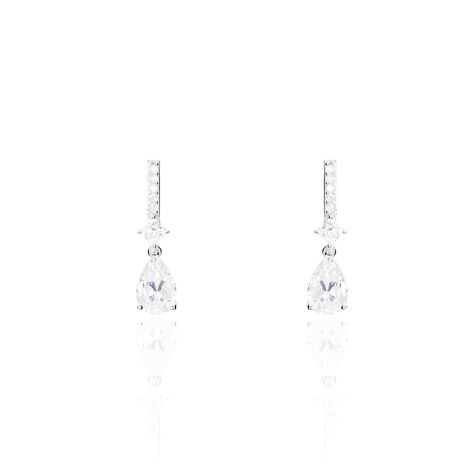 Boucles D'oreilles Pendantes Eowyn Argent Blanc Oxyde De Zirconium - Pendantes Femme | Marc Orian