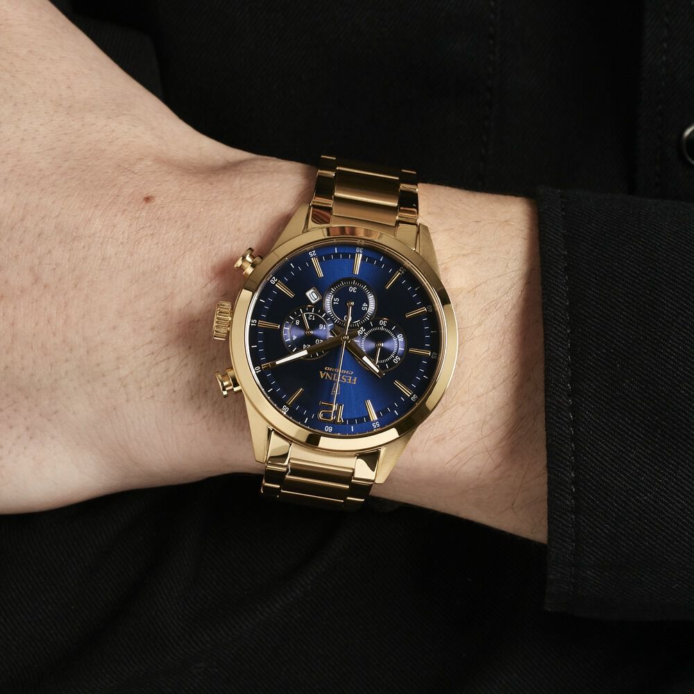 Montre Festina Timeless Chronograph Bleu - Montres classiques Homme | Marc Orian