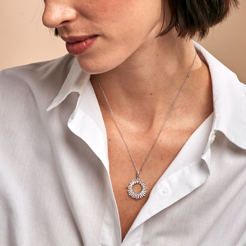 Collier Doretta Argent Blanc Oxyde De Zirconium - Colliers avec pierres Femme | Marc Orian