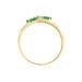 Bague Orchidee Or Jaune Emeraude Diamant - Bagues vintage Femme | Marc Orian