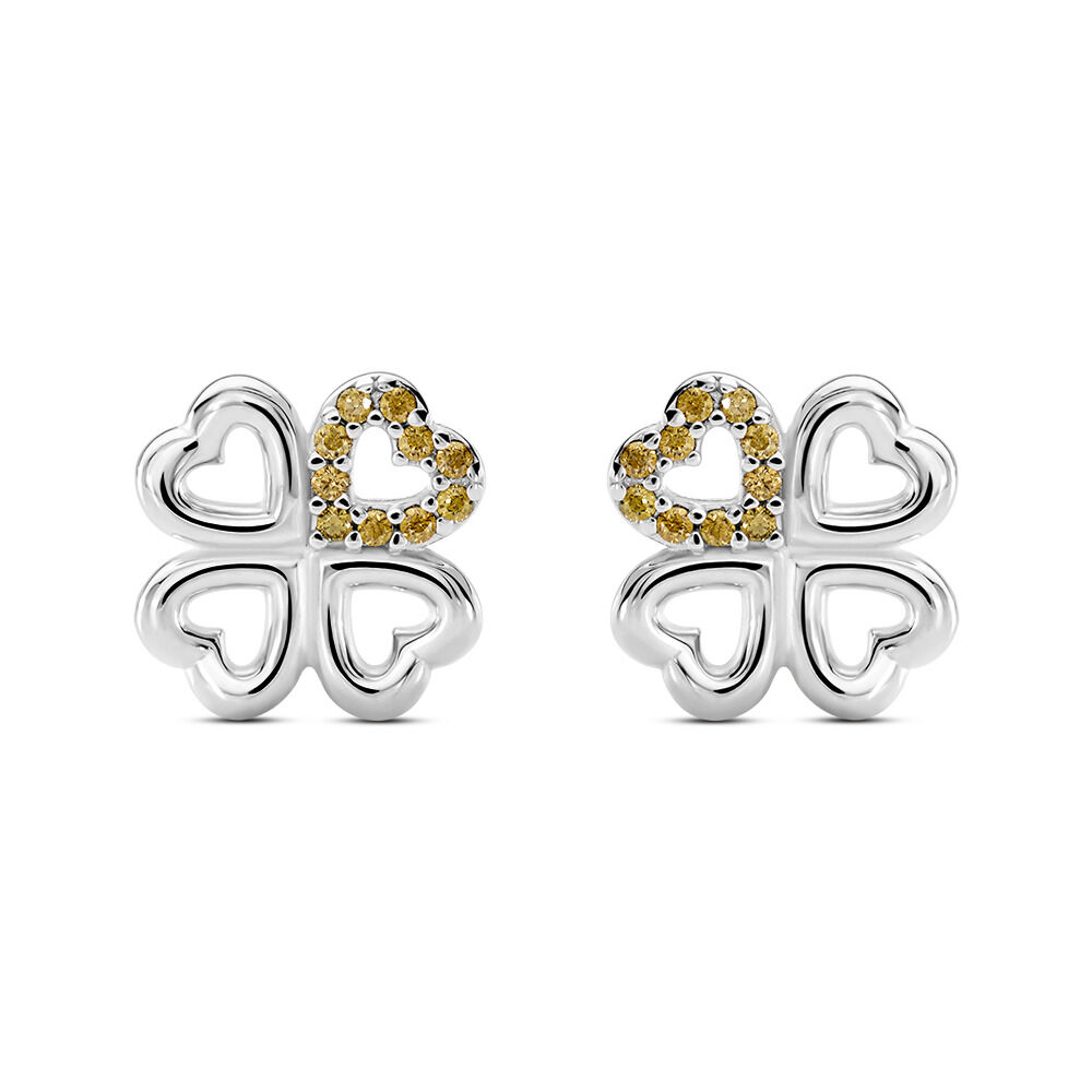 Boucles D'oreilles Puces Sigrid Argent Blanc Oxyde De Zirconium - Puces Femme | Marc Orian