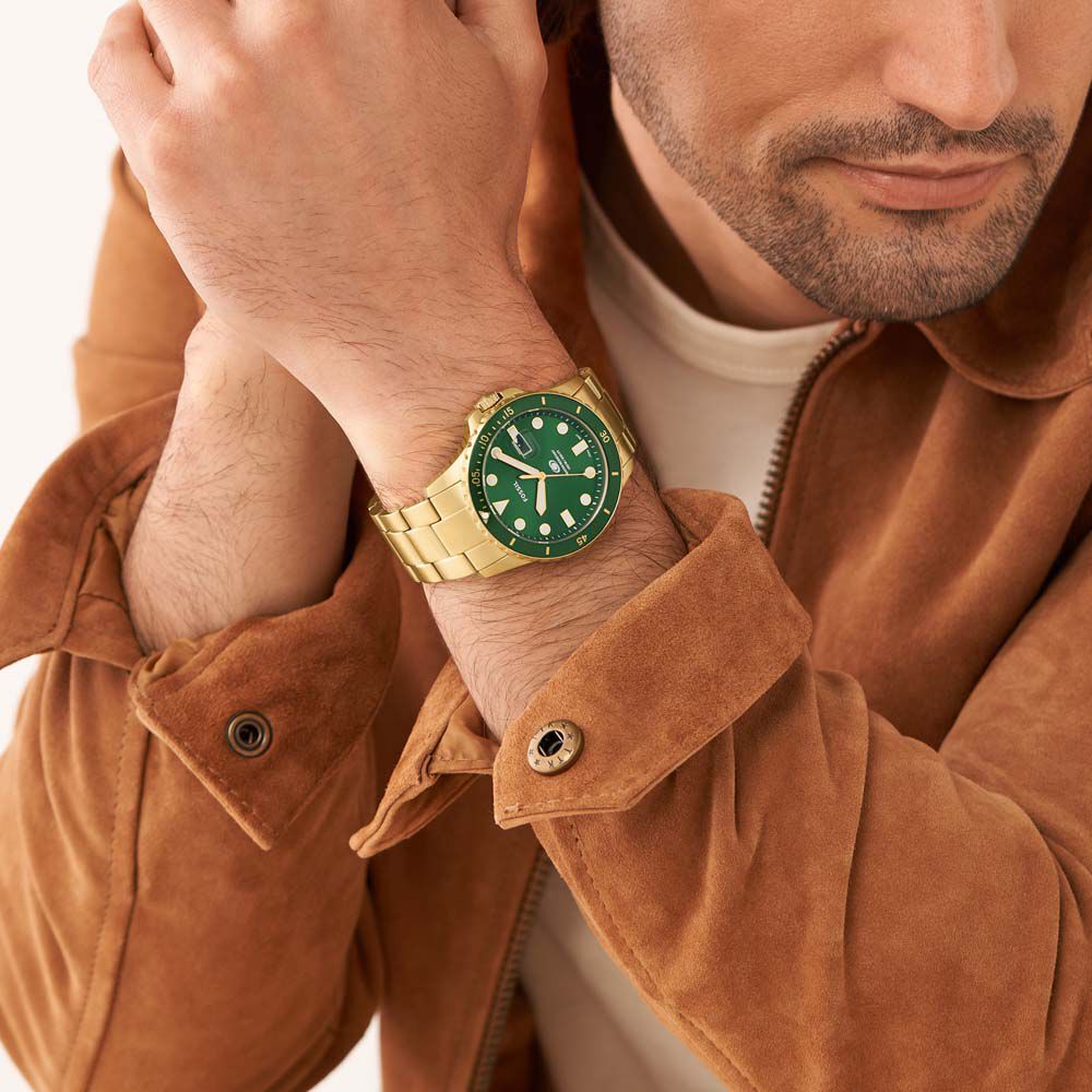 Montre Fossil Blue Vert HIMHJQV0050 Marc Orian Bijouterie en