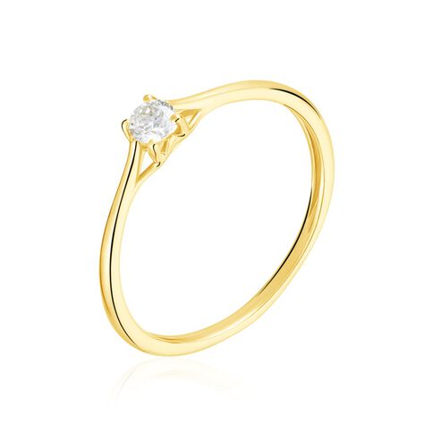 Bague Solitaire Or Jaune Solenia Diamant - Parures de mariage Femme | Marc Orian