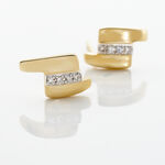 Boucles D'oreilles Puces Dolene Or Jaune Diamant - Boucles d'oreilles mariage Femme | Marc Orian