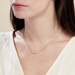 Collier Andrew Argent Rose Oxyde De Zirconium Rose - Colliers avec pierres Femme | Marc Orian