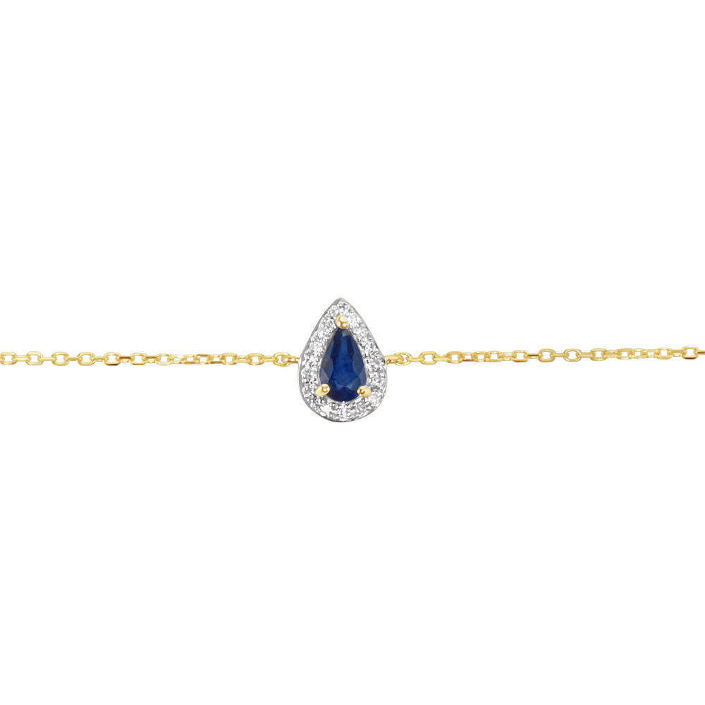 Bracelet Or Jaune Juliettina Saphir - Bracelets chaînes Femme | Marc Orian