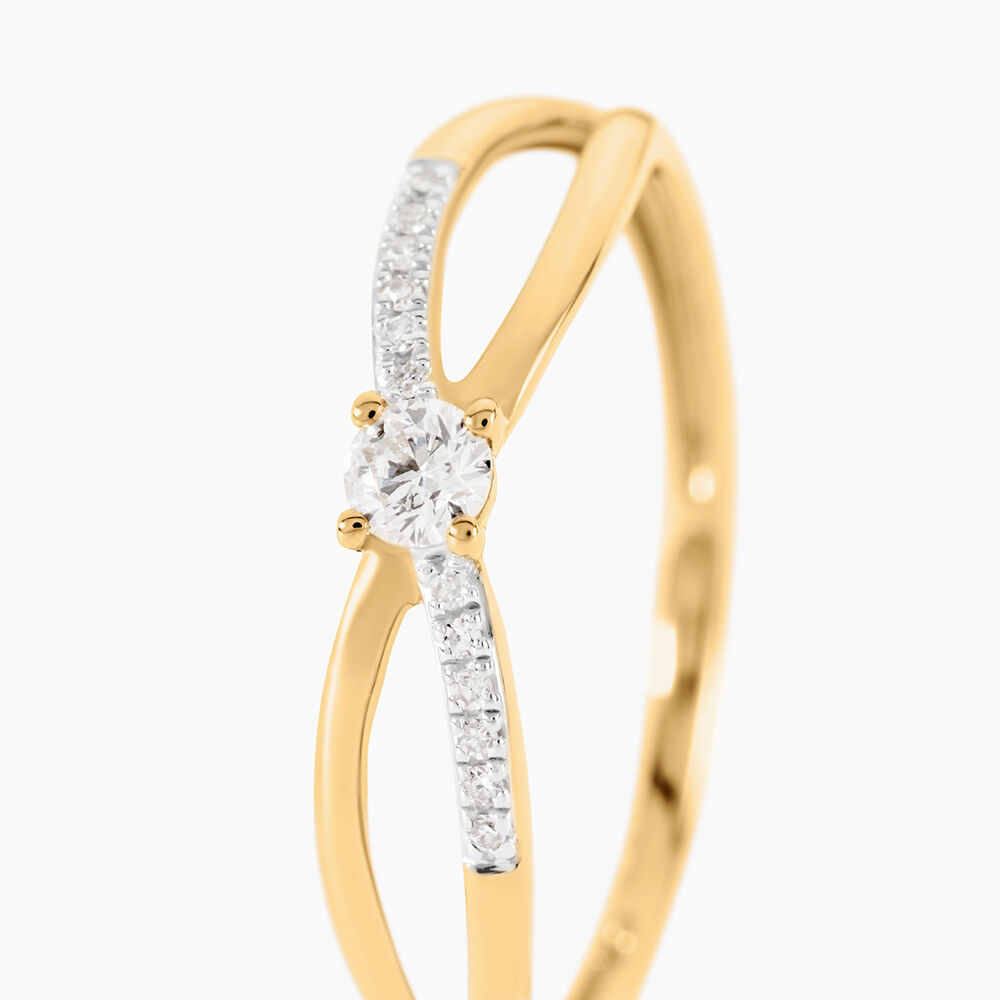 Bague Qiana Or Jaune Diamant - Solitaires Femme | Marc Orian