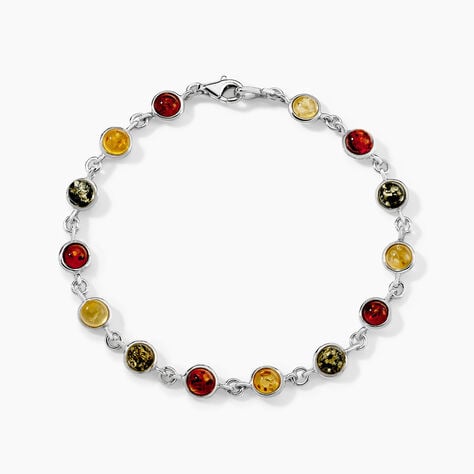 Bracelet Argent Blanc Rosalie Ambres - Bracelets Medailles Femme | Marc Orian