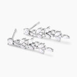 Boucles D'oreilles Pendantes Argent Blanc Precieux Flocon Oxyde - Pendantes Femme | Marc Orian