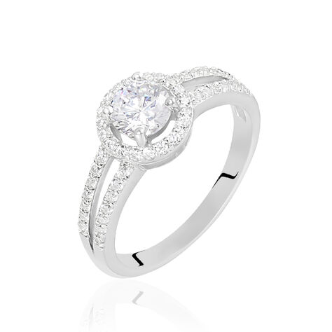 Bague Solitaire Titemae Argent Blanc Oxyde De Zirconium - Bagues Solitaire Femme | Marc Orian