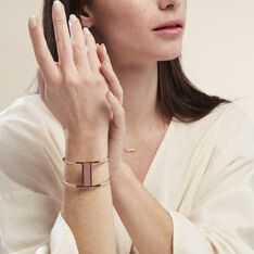 Bracelet Manchette Acier Rose Maria - Bracelets manchettes Femme | Marc Orian