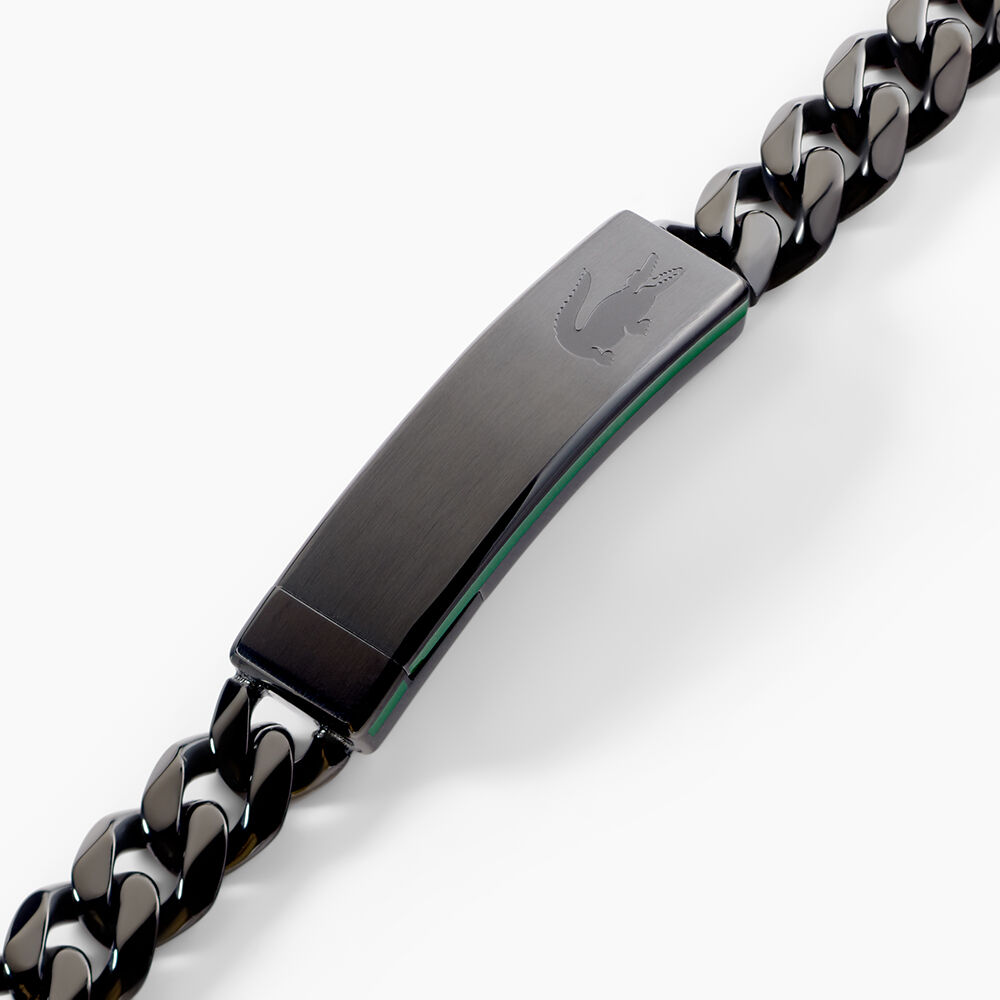 Bracelet Lacoste Baseline Acier Noir - Bracelets cha&icirc;nes Homme | Marc Orian