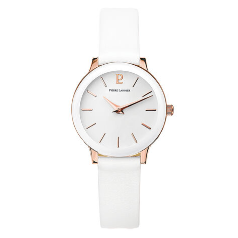 Montre Pierre Lannier Week End Ligne Pure Blanc - Montres &eacute;tanches Femme | Marc Orian