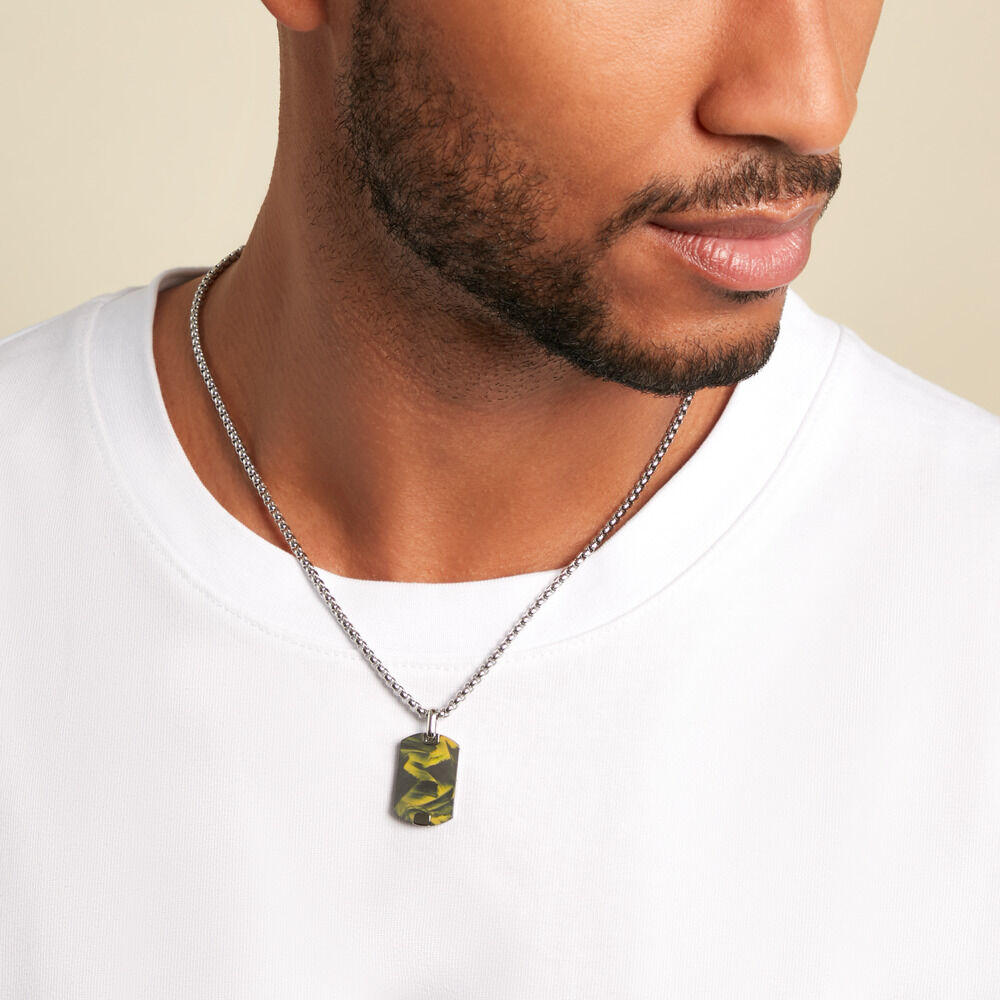 Collier Jourdan Azeneth Acier Argenté - Colliers fantaisie Homme | Marc Orian
